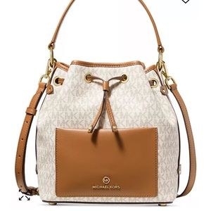 Michael Kors logo bucket messenger bag